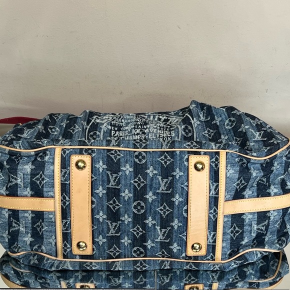 Louis Vuitton Denim Cabas Raye GM Tote Handbag - Picture 14 of 17